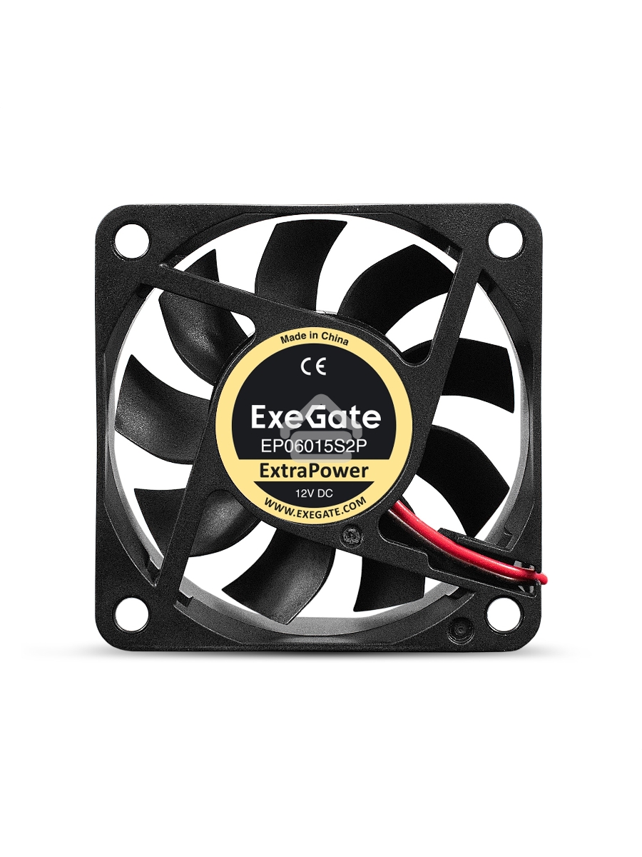 Вентилятор для корпуса ExeGate ExtraPower EP06015S2P черный, 60 мм, 4800 об/мин, 32 дБ, 2 pin