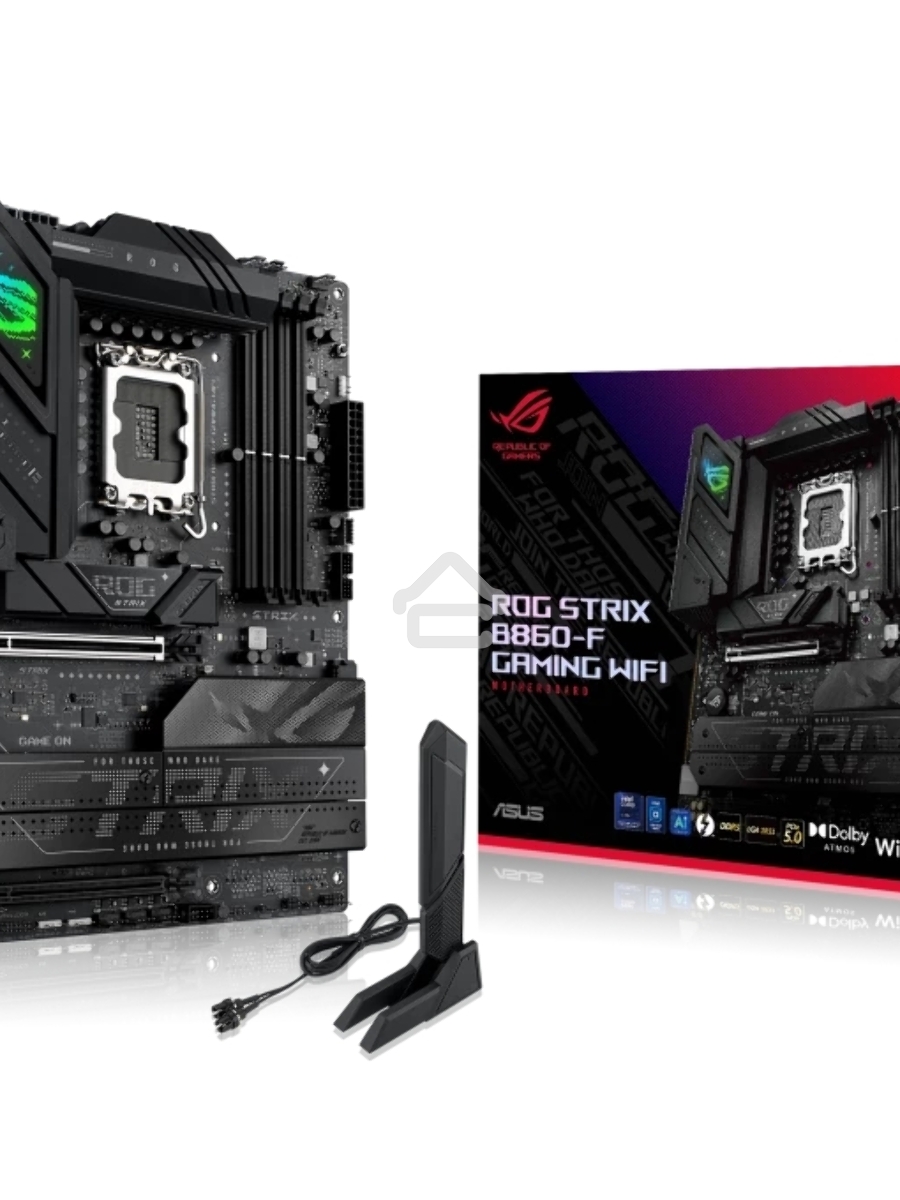 Материнская плата ASUS ROG STRIX B860-F GAMING WIFI, LGA 1851, Intel B860, 4xDDR5, 4xSATA, 4xM.2, 1xPCIe 5.0 x16, 1xPCIe 4.0 x16, 1xDP, 1xHDMI, 1x 2.5Gb LAN, 1xUSB 20Gbps, 1xUSB 10Gbps, 6xUSB-A 5Gbps, 2xUSB 2.0, 3x3.5 мм, 7.1, ATX