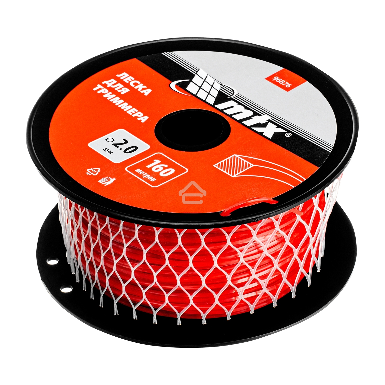 Леска для триммера MTX квадрат 2,0 мм х 160 м, на катушке
