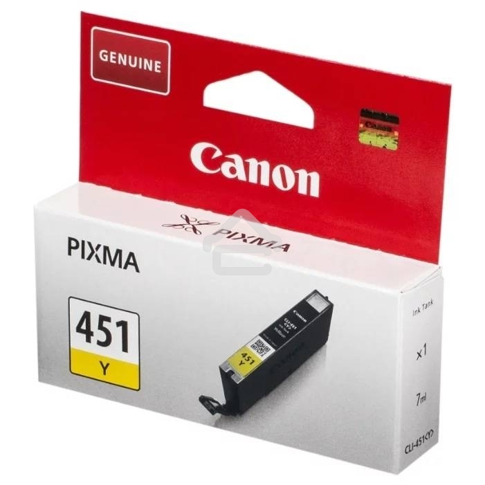 Картридж струйный CLI-451Y (6526B001) для Canon PIXMA iP7240/MG6340/MG5440, Желтый(Yellow), 344стр.