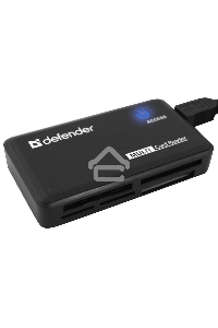 Кардридер DefenderOPTIMUS, до 4 типов карт одновременно + кабель USB 2.0 A(M) - MiniB (M) длина 1 м.