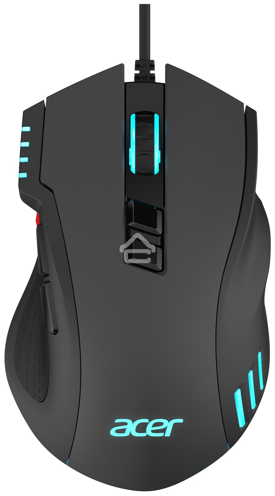 Мышь проводная Acer OMW150 черный, 4800 dpi, USB, кнопки - 8