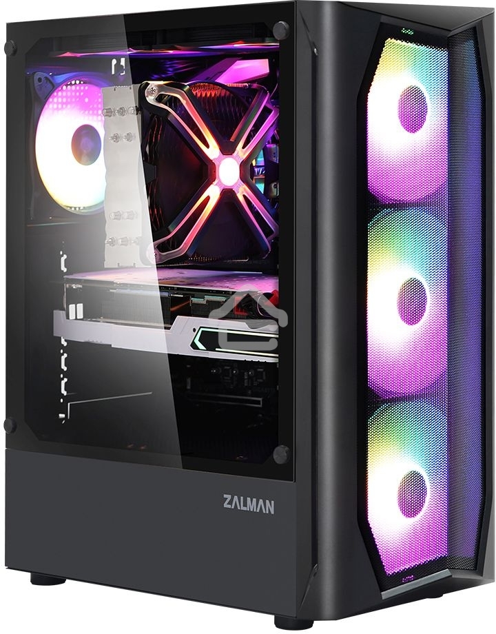 Компьютерный корпус MidiTower Zalman N4 black (ATX,Window, 6xRGb fan, USB 2.0 x2, USB 3.0x1, без БП) (N4 rev.1)