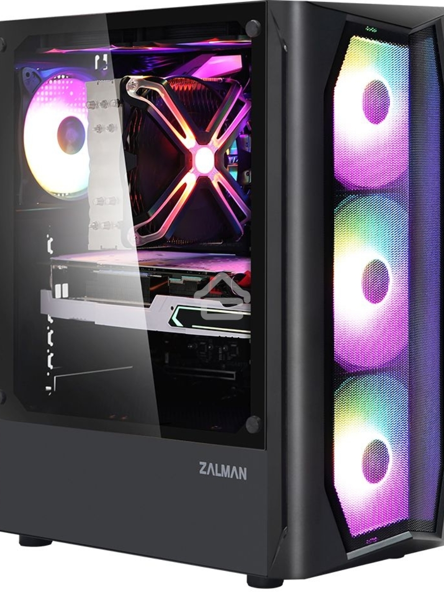 Компьютерный корпус MidiTower Zalman N4 black (ATX,Window, 6xRGB fan, USB2.0 x2, USB3.0x1, без БП) (N4 rev.1)