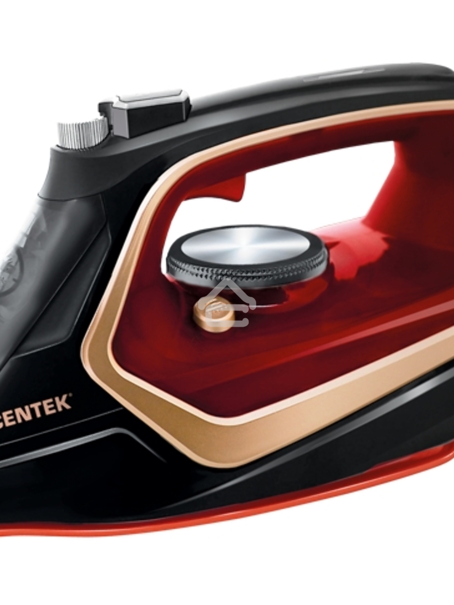 Утюг Centek CT-2313 RED 2600Вт керамическая подошва, 350мл, паровой удар, самоочистка, капля-стоп