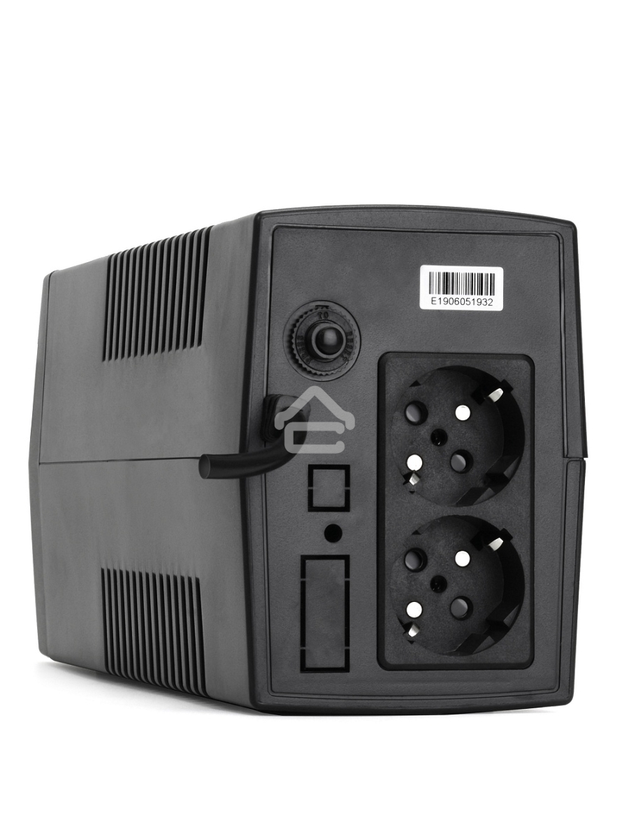 Источник бесперебойного питания Crown CMU-650X (600ВА/360 Вт; 2хEURO резервным питанием и фильтрацией; 12V/7AH х 1; пластик)