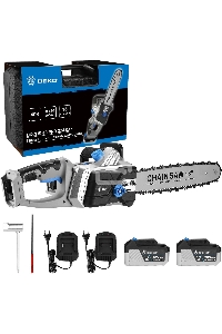 Пила цепная аккумуляторная в кейсе DEKO DKCHS 40 PRO [063-4357] { 2х20В, 2x4.0Ач, 2 з/у }