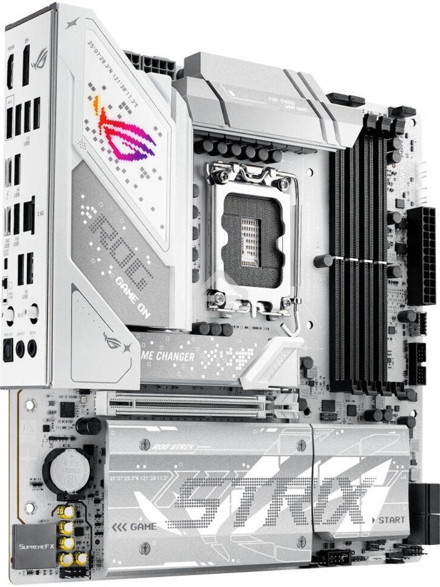 Материнская плата ASUS ROG STRIX B860-G GAMING WIFI, LGA 1851, Intel B860, 4xDDR5, 4xSATA, 4xM.2, 1xPCIe 5.0 x16, 1xDP, 1xHDMI, 1xThunderbolt 4, 1x 2.5Gb LAN, 1xUSB-C 20Gbps, 1xUSB-A 10Gbps, 3xUSB-A 5Gbps, 4xUSB-A 2.0, 2x3.5 мм, 7.1, mATX