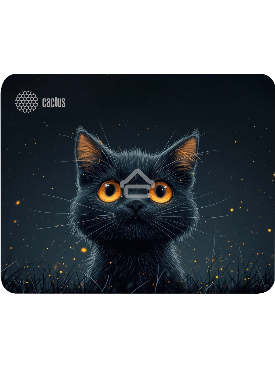 Коврик для мыши Cactus Black Cat 250x200x3мм (CS-MPC-D09S)