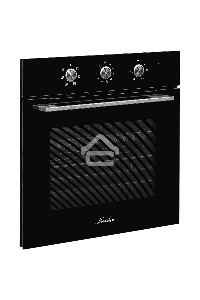 Духовой шкаф MONSHER MOE 6062 Noir, 5 режимов работы, объем духовки 58 л., утапливаемые переключатели, механический таймер, 2 стекла в дверце, энергоэффективность А, цвет: черный,фурнитура серебряная