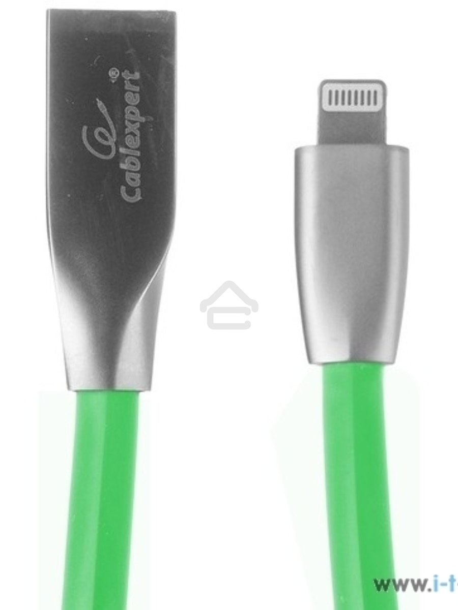 Кабель Cablexpert для Apple CC-G-APUSB01Gn-1M, AM/Lightning, серия Gold, длина 1м, зеленый, блистер