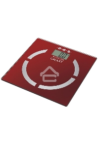 Весы многофункциональные Galaxy GL 4851, красный, электронные, эл. пит. «CR2032» в компл., макс вес 180 кг, сверхточ. элек. сенс. сист., ЖК-дисплей, авто. откл., индик. перег. и низ. зар., пам. изм. веса (10 чел.), опр. ур. жир., мышеч., кост. массы