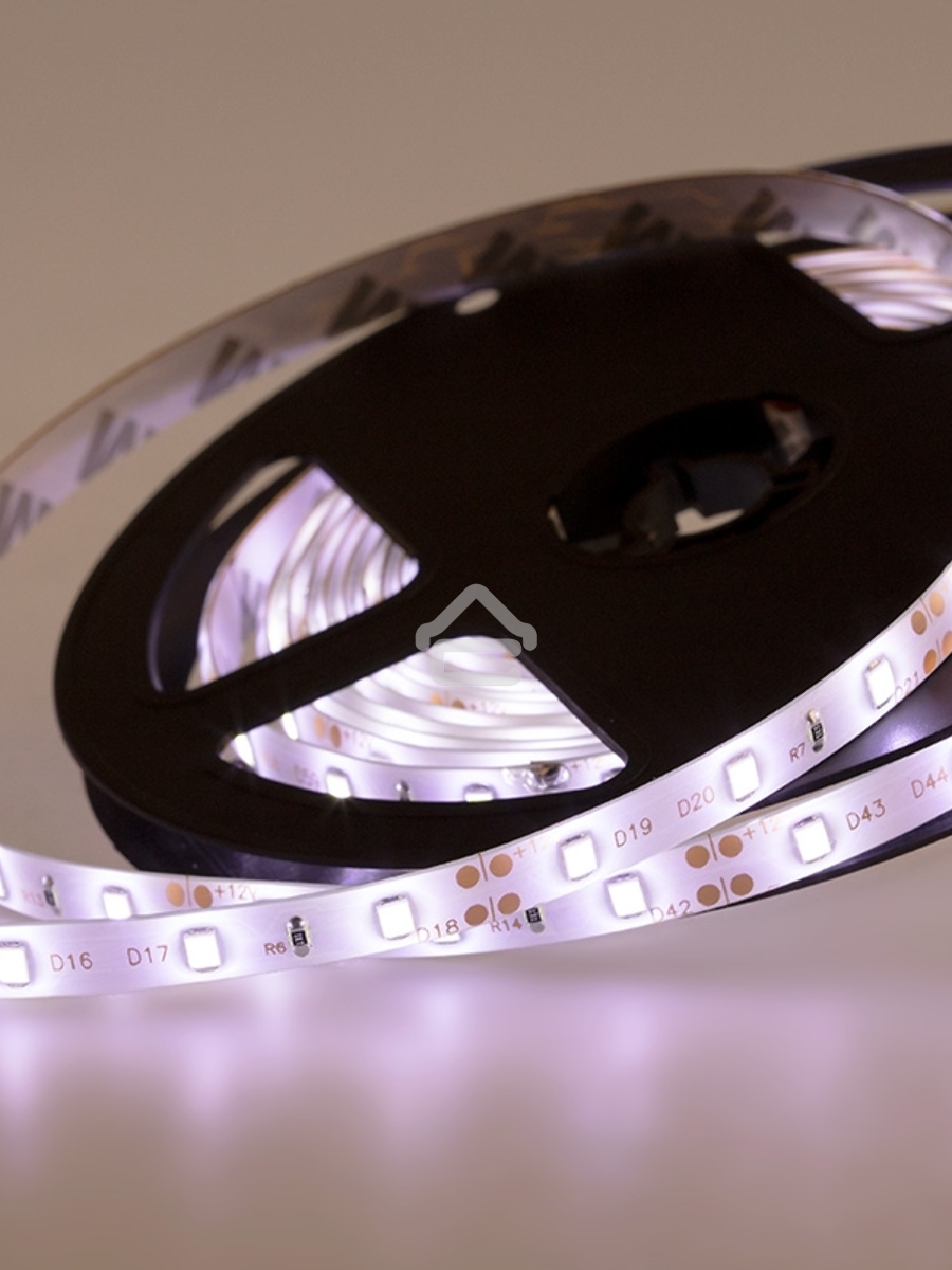 Лента LED силикон, 8 мм, IP65, SMD 2835, 60 LED/m, 12 V, цвет свечения белый