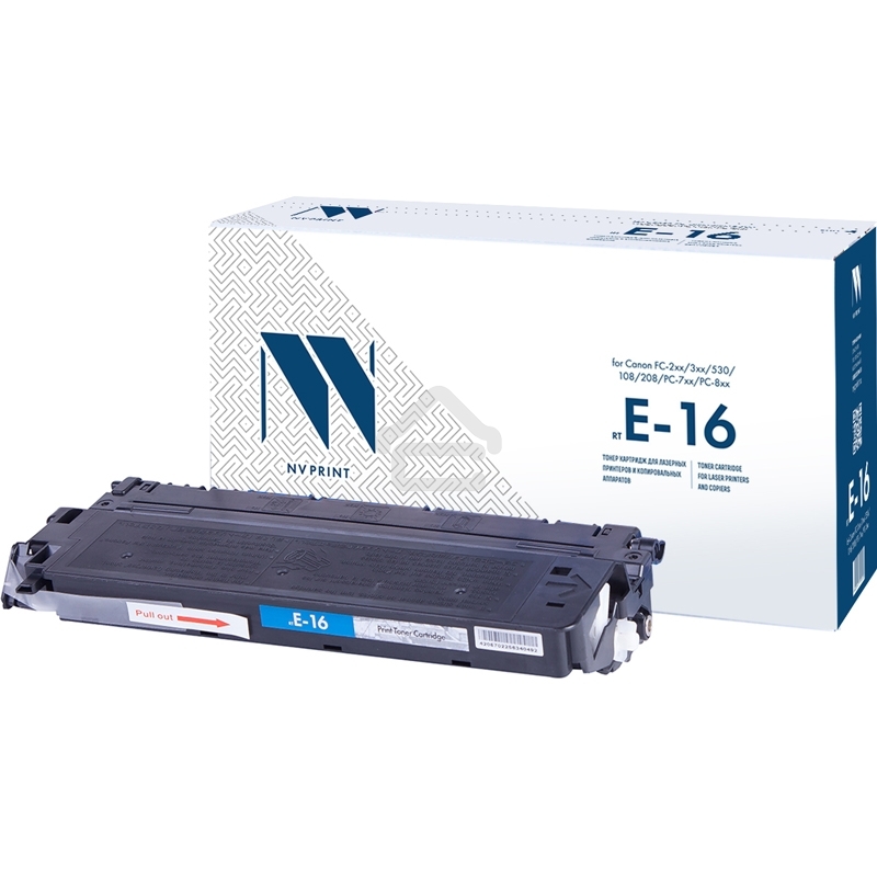 Картридж NVPrint совместимый Canon E-16 для FC-2xx/3xx/530/108/208/PC-7xx/PC-8xx (2000k)
