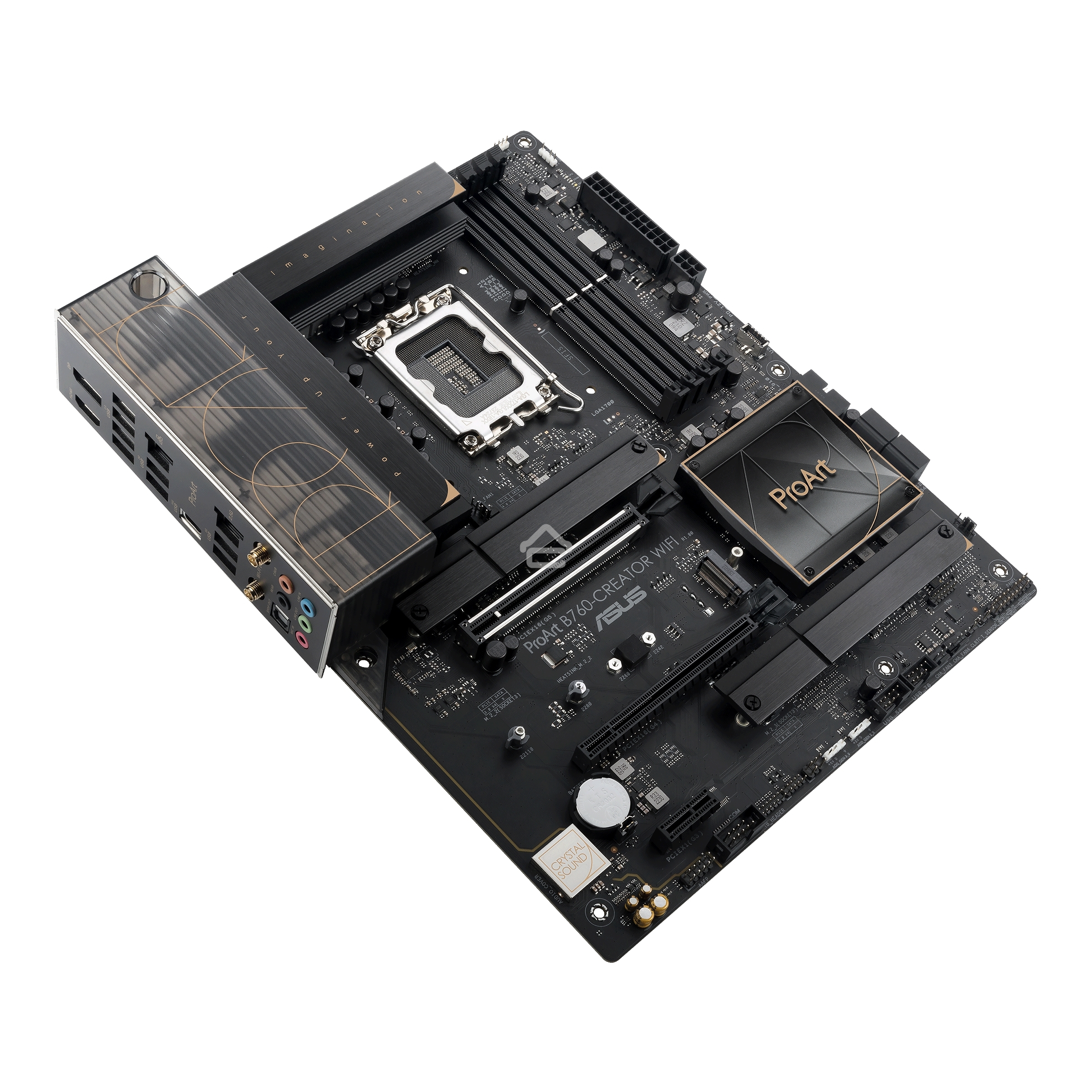 Материнская плата ASUS ProArt B760-CREATOR WIFI, LGA 1700, Intel B760, 4xDDR5, 4xSATA, 3xM.2, 1xPCI-E 5.0 x16, 1xPCI-E 4.0 x4, 1xDP, 1xHDMI, 2x2.5Gb LAN, 4xUSB-A, 1xUSB-C, 5x3.5 мм, 7.1, Standard-ATX