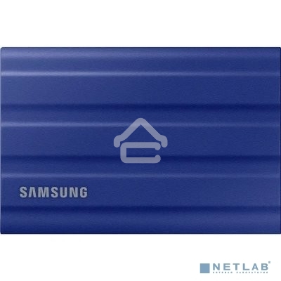 Накопитель Samsung External SSD T7 Shield, 2TB, Type C-to-C/A, USB 3.2 Gen2, R/W 1050/1000MB/s, IP65, 88x59x13mm, 98g, Blue (12 мес.)