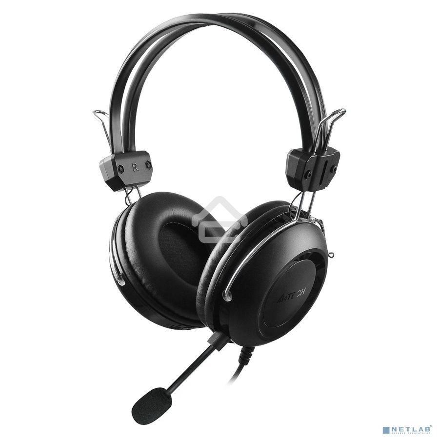 Наушники с микрофоном A4Tech HU-35 черный 2м накладные USB оголовье