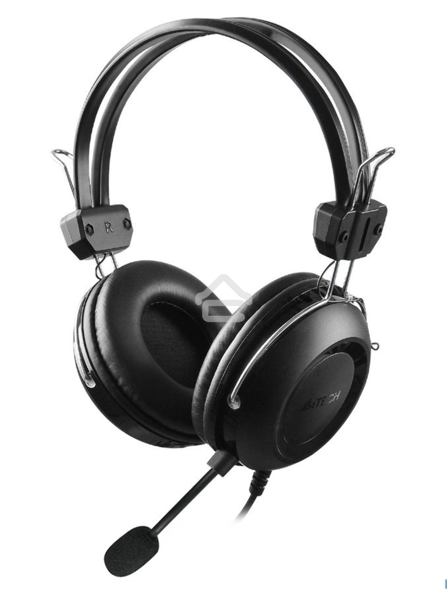 Наушники с микрофоном A4Tech HU-35 черный 2м накладные USB оголовье