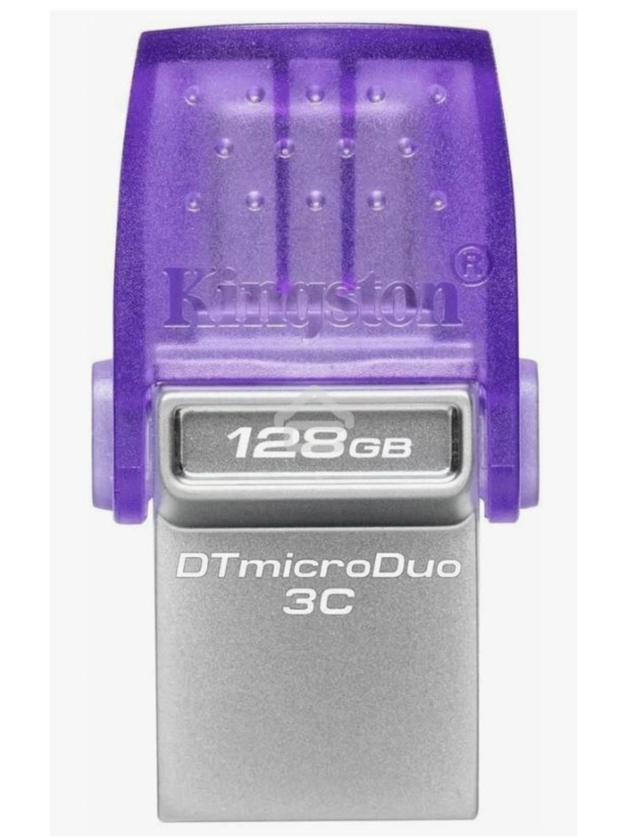 Флеш диск Kingston 128Gb DataTraveler microDuo 3C DTDUO3CG3/128GB USB3.0 фиолетовый