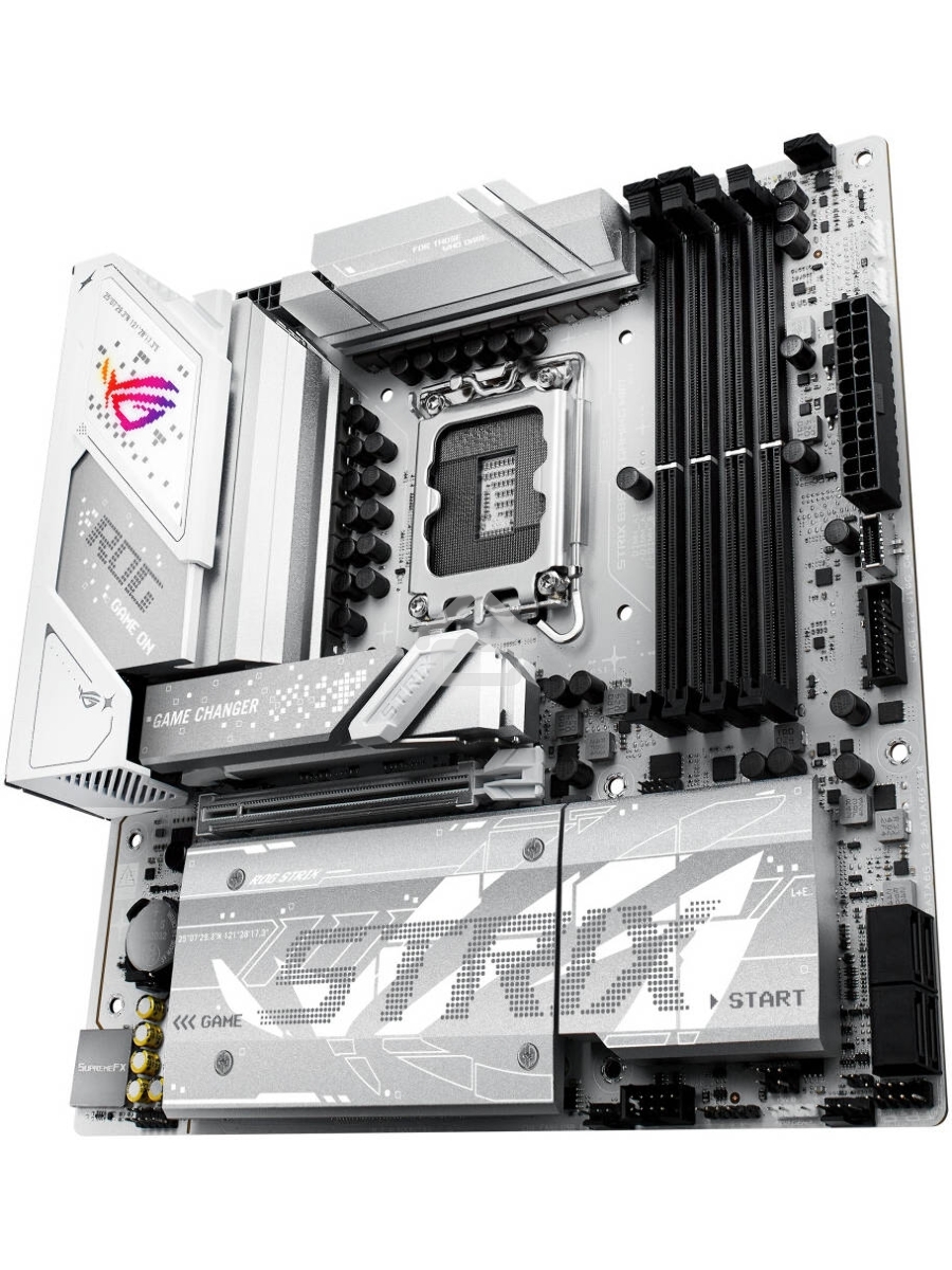 Материнская плата ASUS ROG STRIX B860-G GAMING WIFI, LGA 1851, Intel B860, 4xDDR5, 4xSATA, 4xM.2, 1xPCIe 5.0 x16, 1xDP, 1xHDMI, 1xThunderbolt 4, 1x 2.5Gb LAN, 1xUSB-C 20Gbps, 1xUSB-A 10Gbps, 3xUSB-A 5Gbps, 4xUSB-A 2.0, 2x3.5 мм, 7.1, mATX