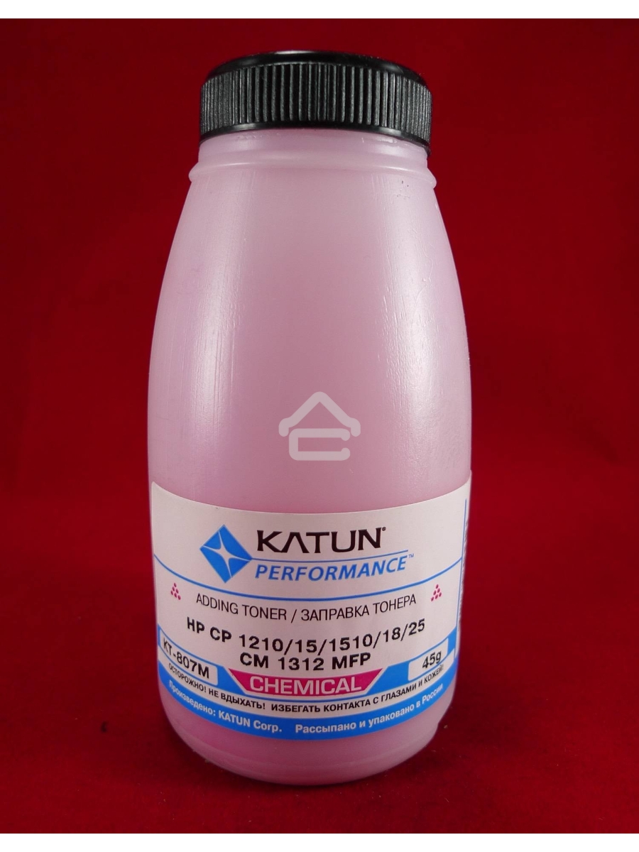 Тонер HP CP 1210/15/1510/18/25/CM 1312 MFP Magenta, химический (фл.45г.) Katun фас. Россия