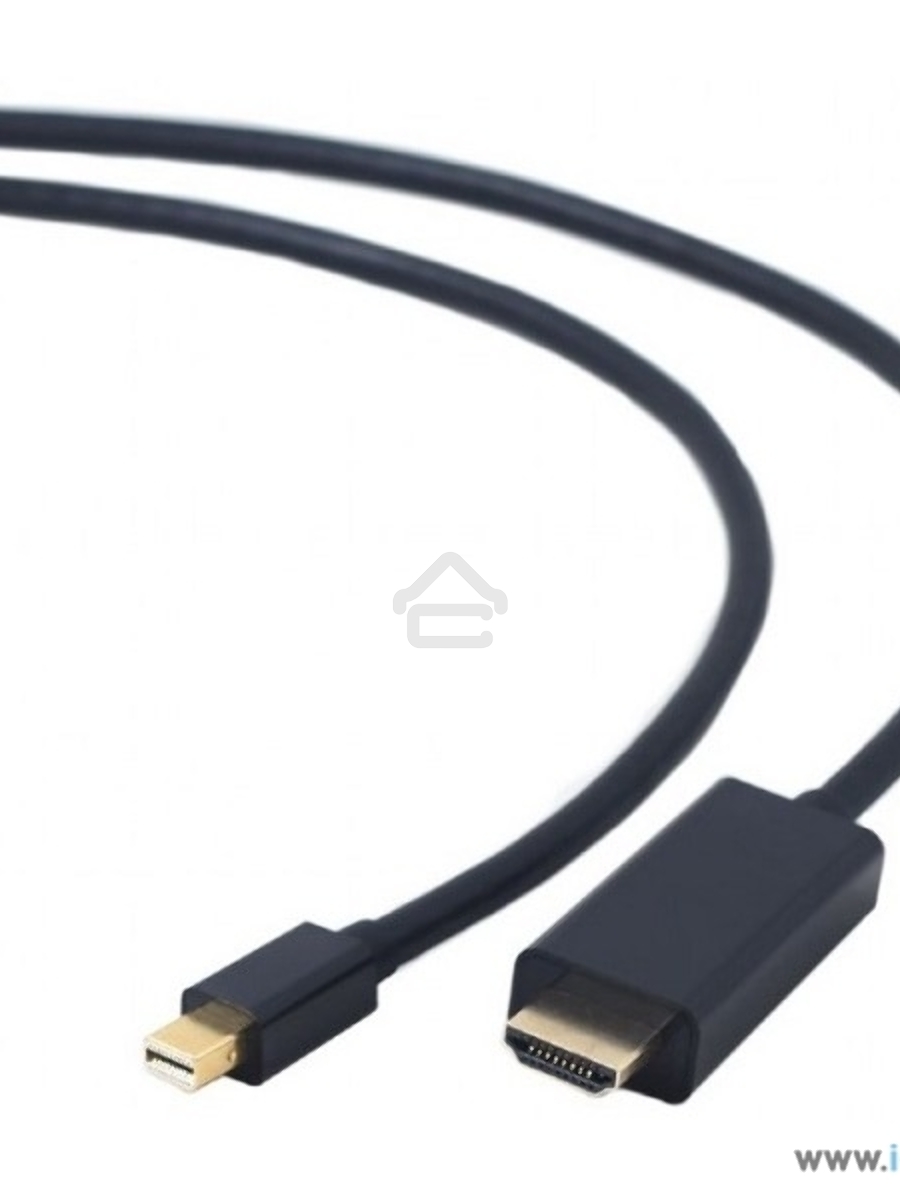 Кабель Cablexpert mDP-HDMI, 20M/19M, 1.8м, черный, позол.разъемы, пакет (CC-mDP-HDMI-6)