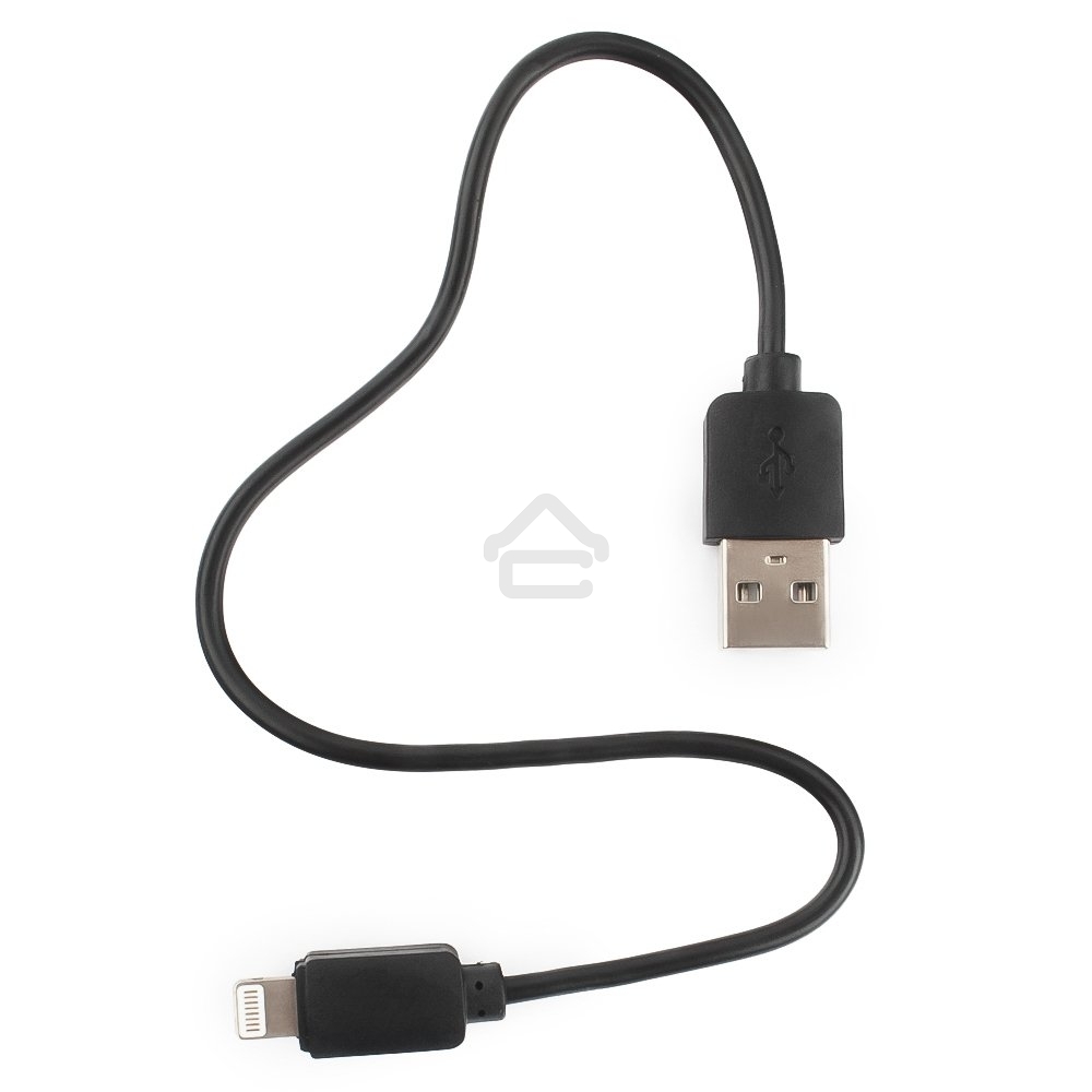Кабель USB Гарнизон GCC-USB2-AP2-0.3M AM/Lightning, для iPhone5/6/7, IPod, IPad, 0.3м, черный, пакет