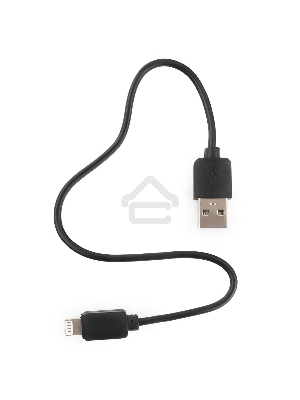 Кабель USB Гарнизон GCC-USB2-AP2-0.3M AM/Lightning, для iPhone5/6/7, IPod, IPad, 0.3м, черный, пакет