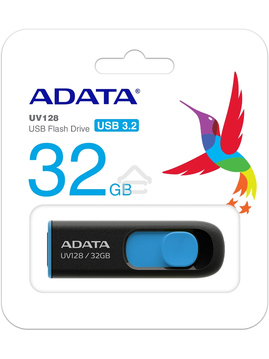 Флеш диск AData 32Gb UV128 AUV128-32G-RBE USB3.0 синий/черный