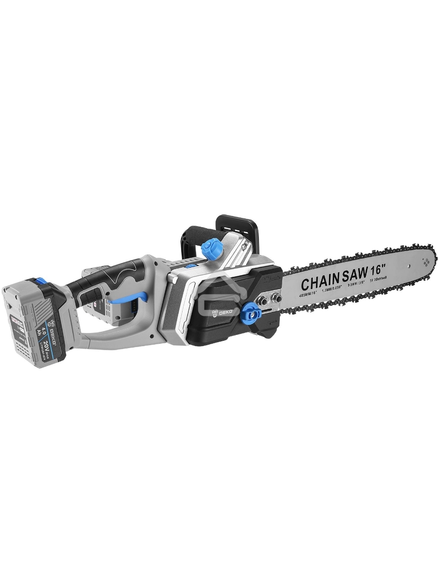 Пила цепная аккумуляторная в кейсе DEKO DKCHS 40 PRO [063-4357] { 2х20В, 2x4.0Ач, 2 з/у }