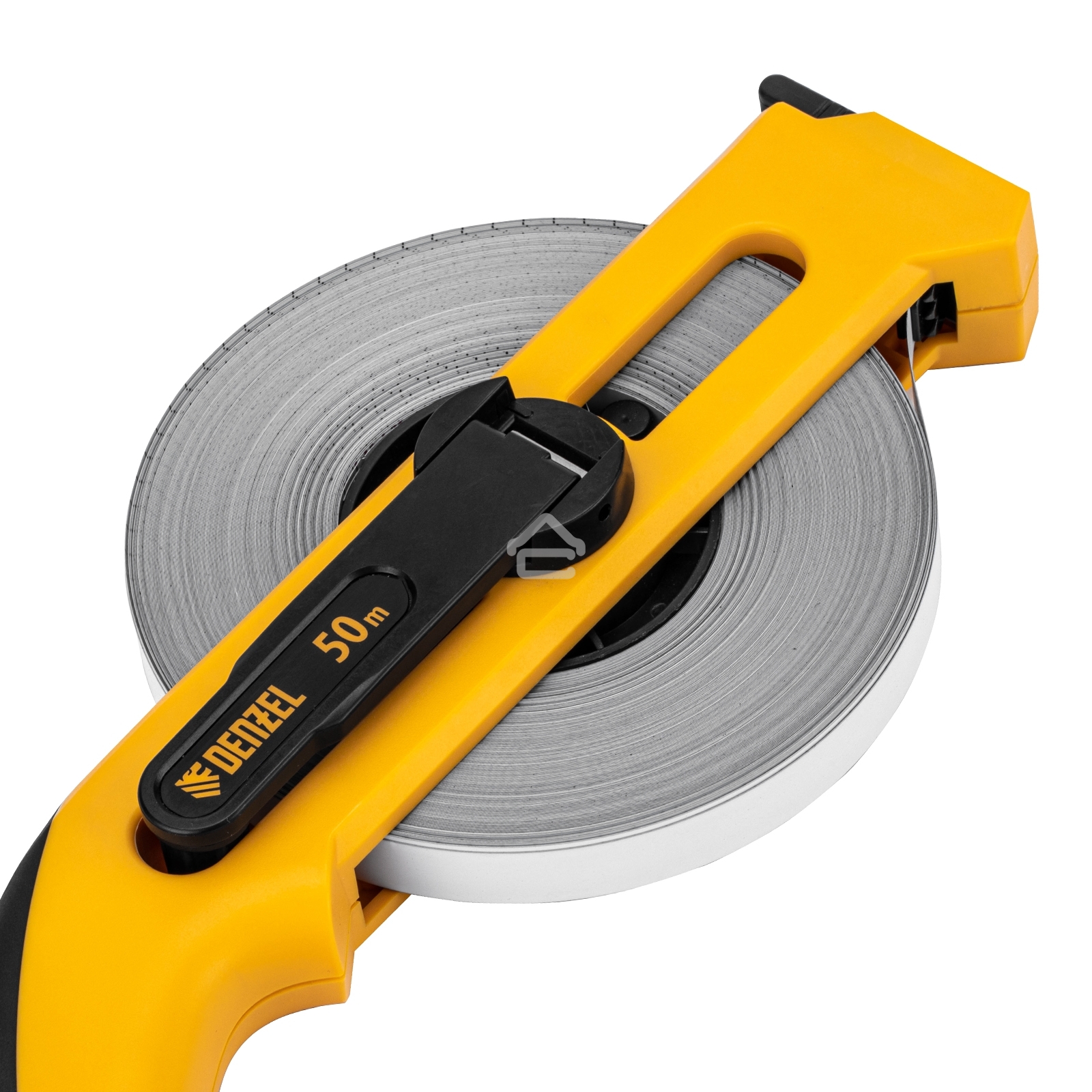 Рулетка геодезическая Denzel 50 м х 13 мм, открытый корпус, металлическая лента