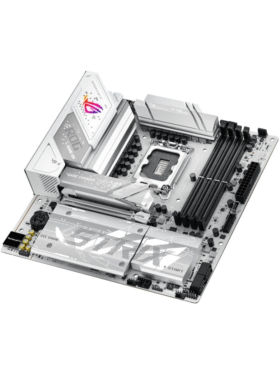 Материнская плата ASUS ROG STRIX B860-G GAMING WIFI, LGA 1851, Intel B860, 4xDDR5, 4xSATA, 4xM.2, 1xPCIe 5.0 x16, 1xDP, 1xHDMI, 1xThunderbolt 4, 1x 2.5Gb LAN, 1xUSB-C 20Gbps, 1xUSB-A 10Gbps, 3xUSB-A 5Gbps, 4xUSB-A 2.0, 2x3.5 мм, 7.1, mATX