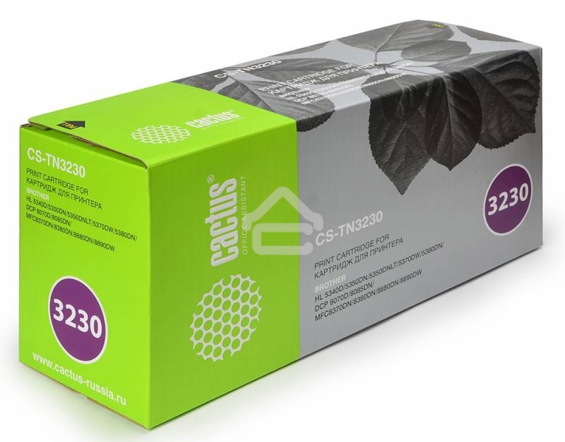 Картридж лазерный Cactus CS-TN3230 черный (3000 стр.) для Brother HL-5340D/5350DN/5370DW/DCP-8070D/8085DN