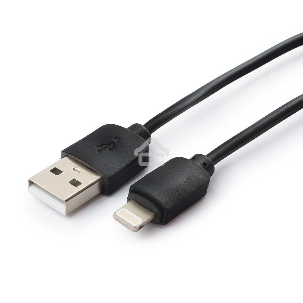 Кабель USB Гарнизон GCC-USB2-AP2-0.3M AM/Lightning, для iPhone5/6/7, IPod, IPad, 0.3м, черный, пакет