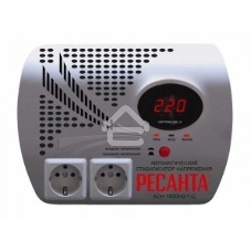 Стабилизаторы напряжения Ресанта АСН-1 000 Н2/1-Ц 63/6/13 Стабилизатор 2 роз, 220В±8%, Габариты 260х200х110, Вес 3,7кг