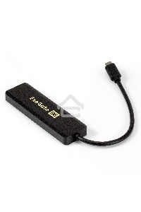 Хаб USB (концентратор) ExeGate DUB-4CP/1 (кабель-адаптер USB Type C --> 4xUSB3.0, Plug&Play, черный)