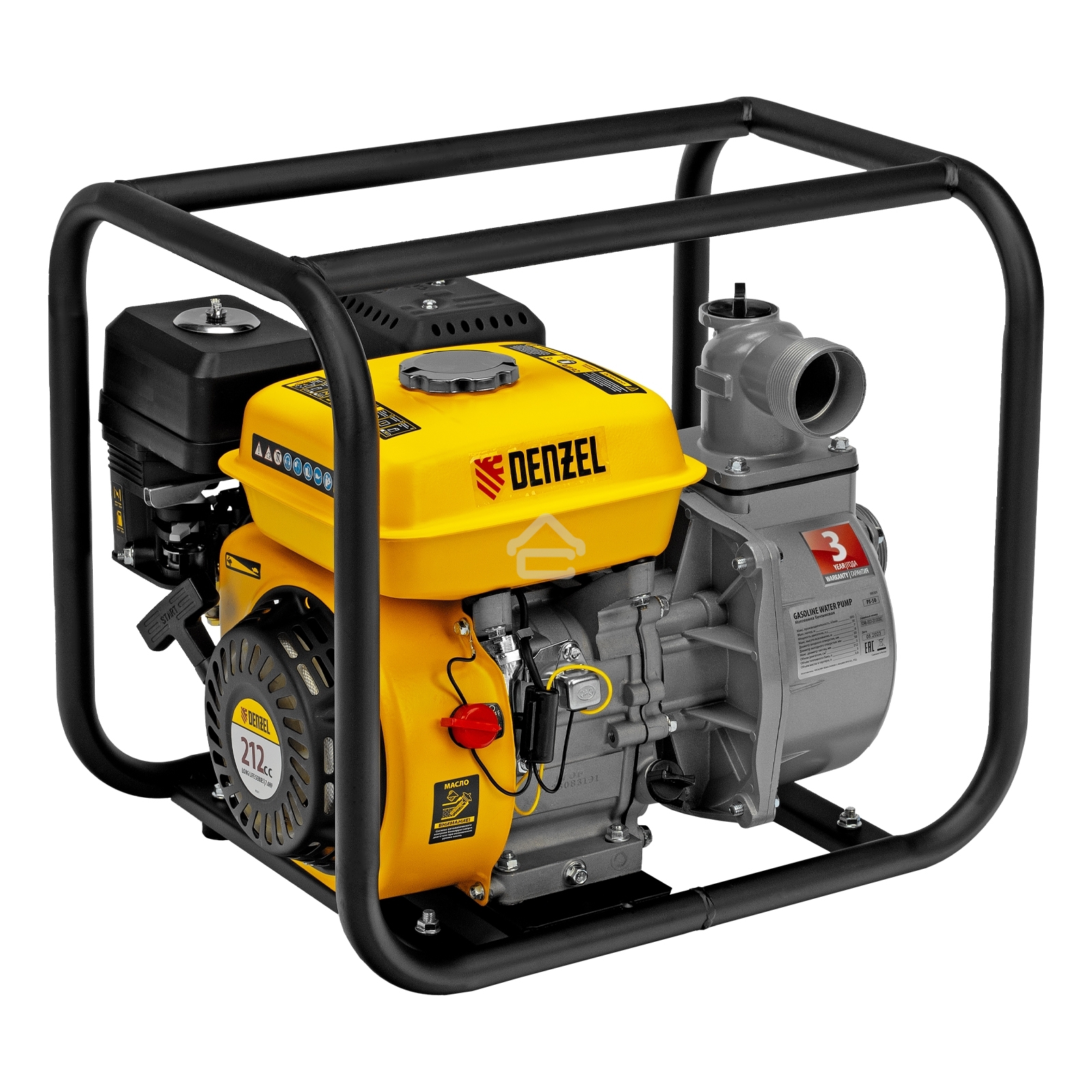Мотопомпа бензиновая для чистой воды Denzel PX-50, 7 л.с., 2