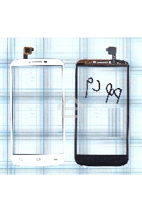 Сенсорное стекло (тачскрин) для Alcatel One Touch Pop C9 7047D, белое