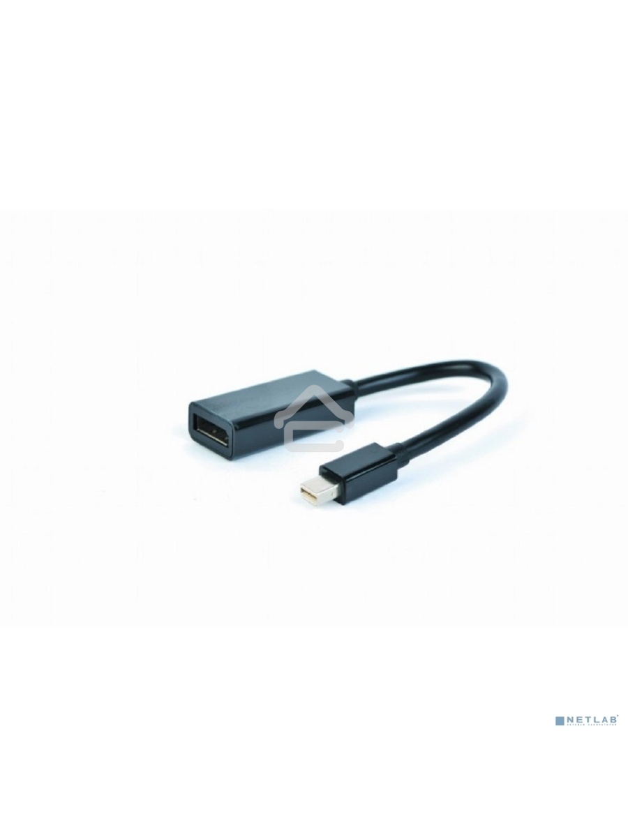 Переходник miniDisplayPort - DisplayPort, Cablexpert A-mDPM-DPF-001, 20M/20F, длина 16см, черный, пакет