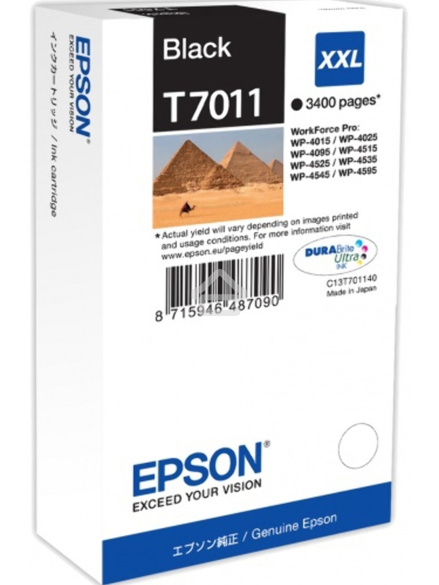Струйный картридж EPSON C13T70114010 WP 4000/4500 Series Ink XXL Cartridge Black 3.4k