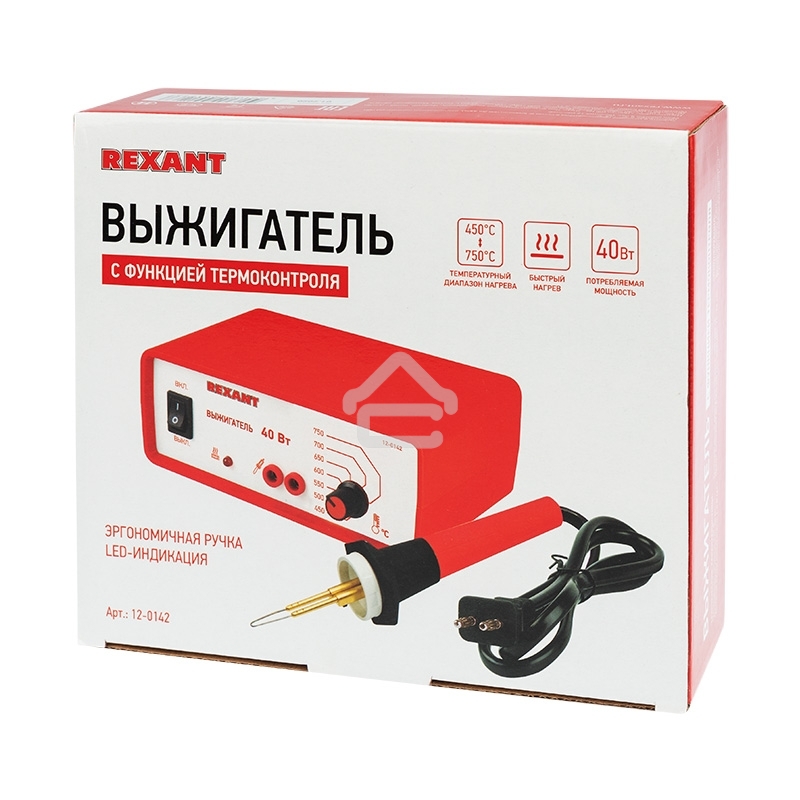 Универсальный выжигательный прибор Rexant с функцией термоконтроля 220V/40W
