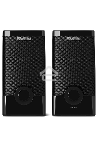 Колонки Sven 318 черный {USB-порт ПК, ноутбука или адаптер 5V DC}