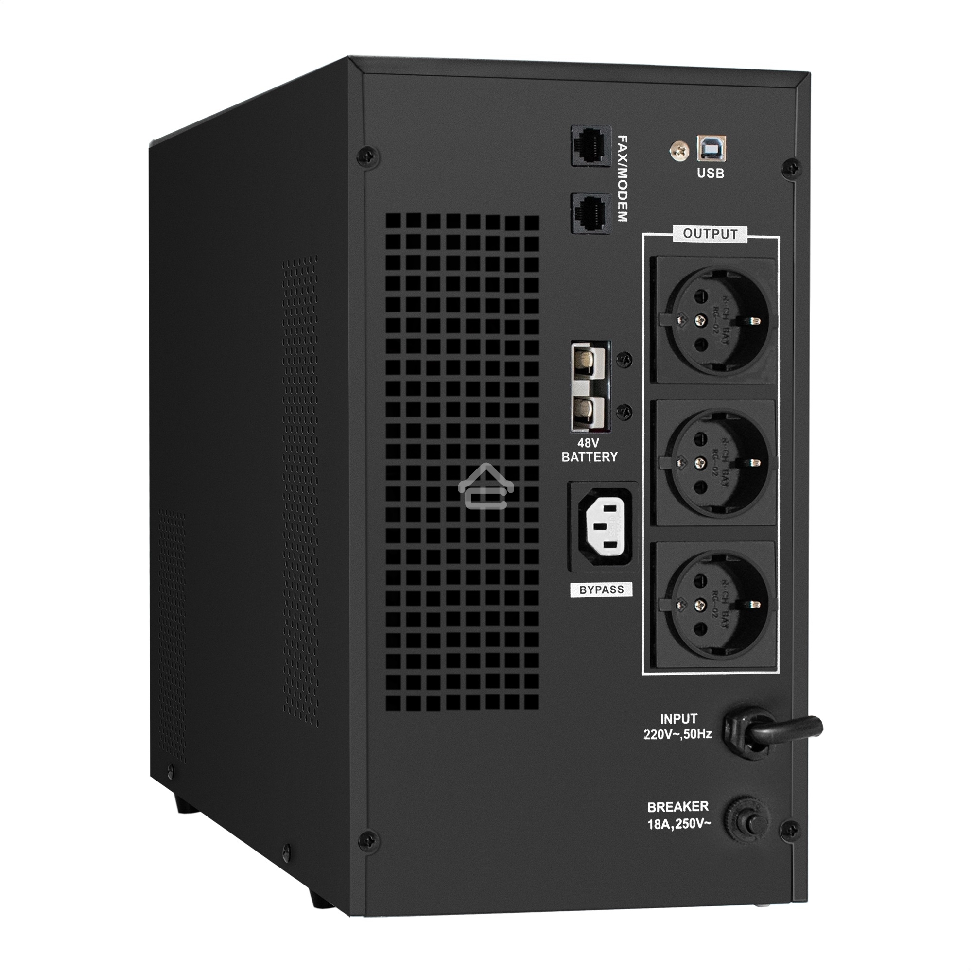 Комплект ИБП EX295990RUS + батарея 45Aч EX285666RUS 4шт (инвертор, синус, для котла) ExeGate SineTower SZ-3000.LCD.AVR.3SH.1C13.RJ.USB <3000VA/2400W, чистый синусоида, LCD дисплей, AVR, 3*Schuko+1*C13, RJ45/11, USB, линейно-интерактивный, Black> + батарея