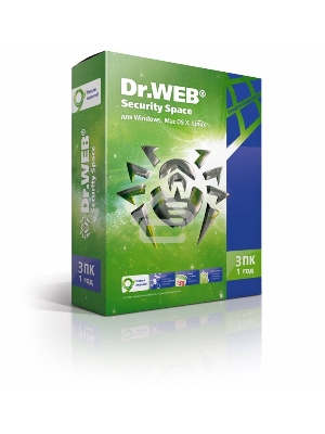 ПО DR.WEB Security Space 3 ПК/1 год (BHW-B-12M-3-A3/AHW-B-12M-3-A2)