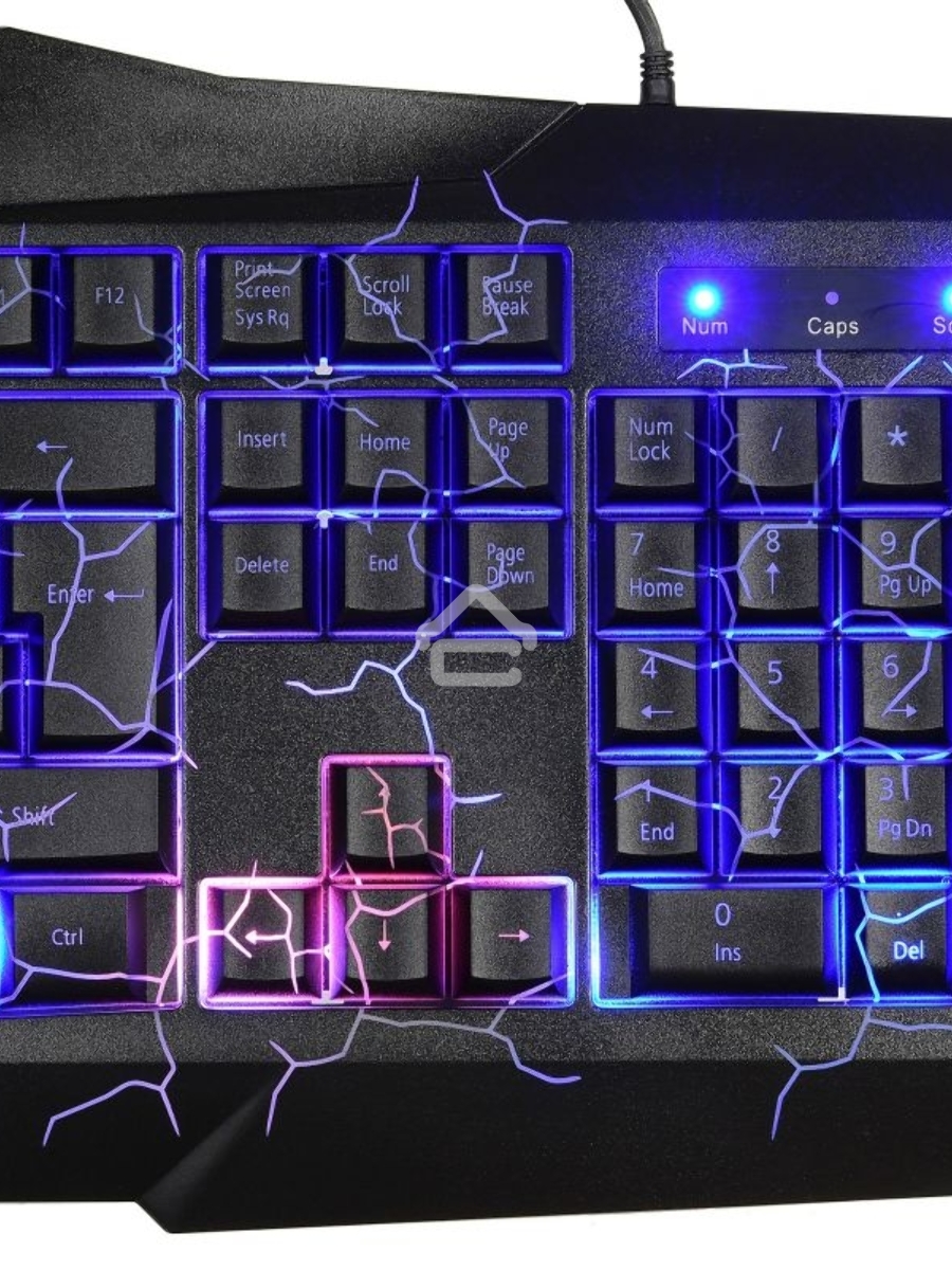 Игровой комплект Oklick HS-HKM100G черный 2.2м мониторы оголовье