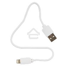 Кабель USB Гарнизон GCC-USB2-AP2-0.3M-W AM/Lightning, для iPhone5/6/7, IPod, IPad, 0.3м, белый, пакет