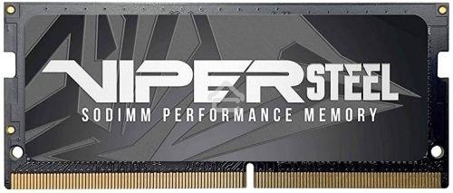 Оперативная память Patriot Viper Steel, DDR4, 8Gb (1x8Gb), 3200MHz, CL22, с радиатором, черный, SO-DIMM