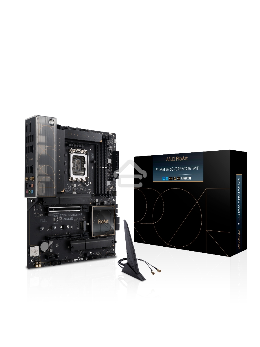 Материнская плата ASUS ProArt B760-CREATOR WIFI, LGA 1700, Intel B760, 4xDDR5, 4xSATA, 3xM.2, 1xPCI-E 5.0 x16, 1xPCI-E 4.0 x4, 1xDP, 1xHDMI, 2x2.5Gb LAN, 4xUSB-A, 1xUSB-C, 5x3.5 мм, 7.1, Standard-ATX