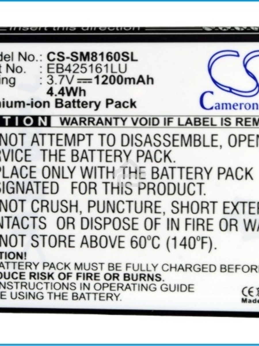 Аккумулятор CameronSinoCS-SM8160SL EB425161LU для Samsung Galaxy S3 mini i81903.7V / 1200mAh / 4.44Wh