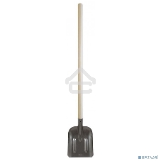 Лопата совковая FIT РОС, рельсовая сталь, с деревянным черенком 235x350x1420 мм 77194